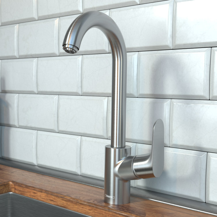 Steel Optik Stainless Steel Modern Bar Faucet