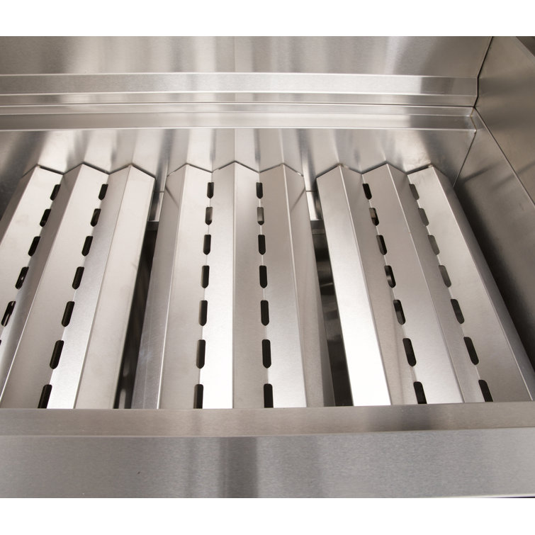 33-Inch Stainless Steel Natural Gas Grill Cart with Side Burner