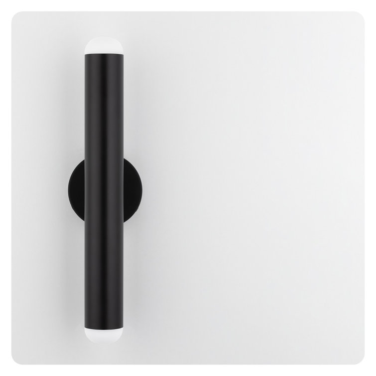 Taylor Soft Black Cylinder 2-Light Wall Sconce
