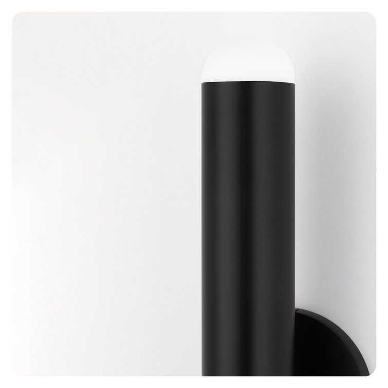 Taylor Soft Black Cylinder 2-Light Wall Sconce