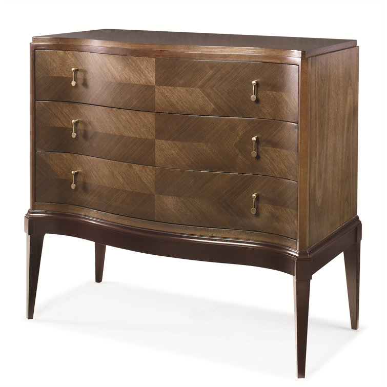 Bridgeton Brown Solid Wood 3-Drawer Accent Chest