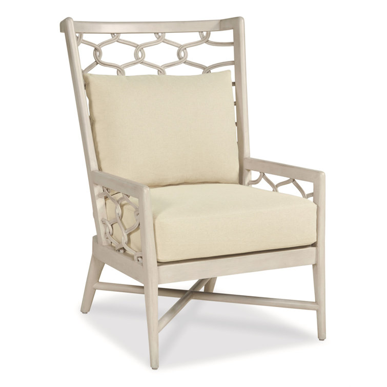 Peninsula Flax Linen Blend & Solid Wood Armchair with Down Cushions