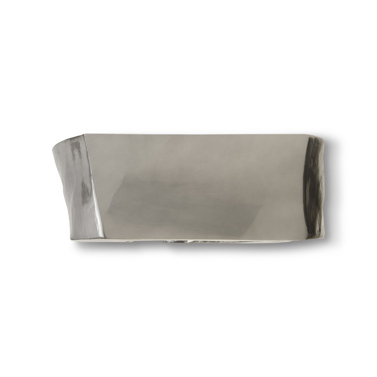 Liquid Silver Contemporary Rectangular Console Table
