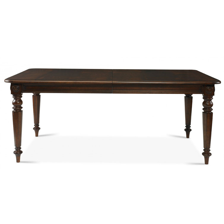 Cognac Mahogany Rectangular Extendable Dining Table