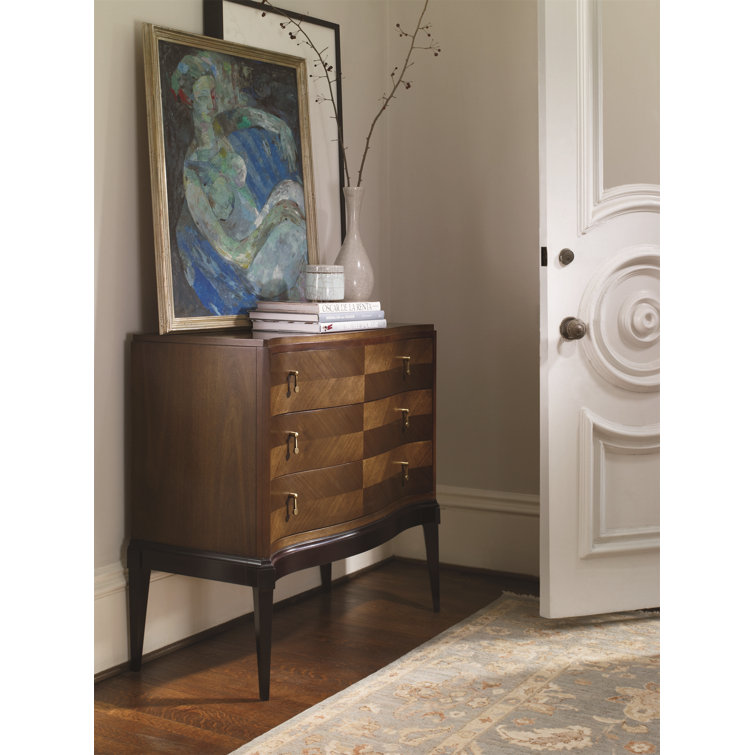 Bridgeton Brown Solid Wood 3-Drawer Accent Chest