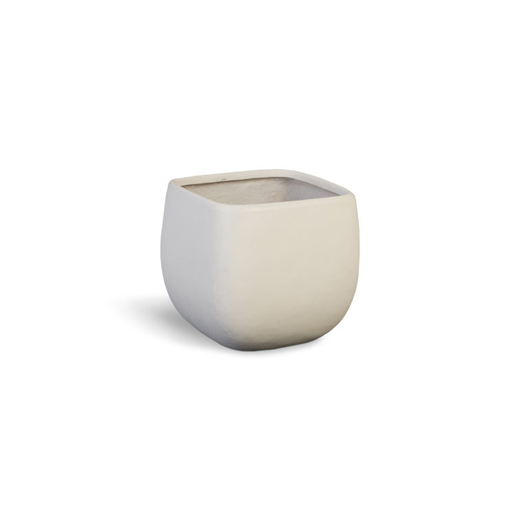 Modern Elegance 17.5" White Square Planter for Indoor/Outdoor