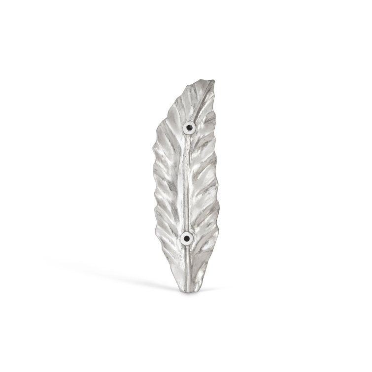 Small Silver Artisan-Grade Resin Leaf Wall Décor