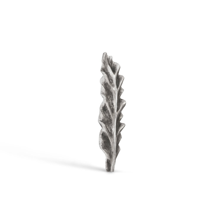 Small Silver Artisan-Grade Resin Leaf Wall Décor