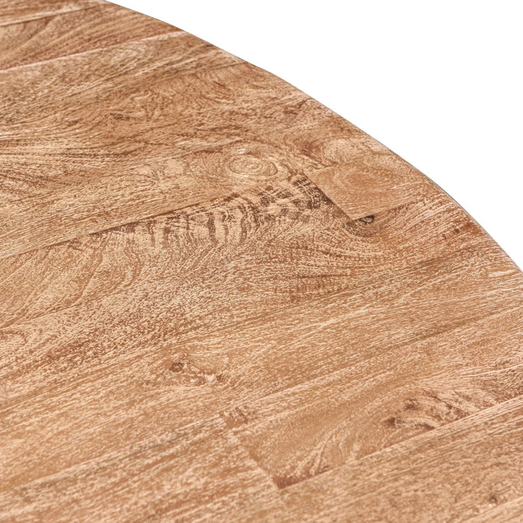 San Rafael 72" Round Natural Mango Wood Pedestal Dining Table