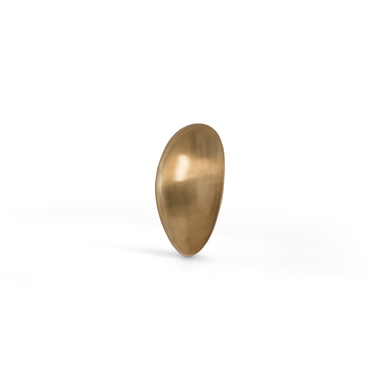 Large Gold Metal River Stone Wall Decor