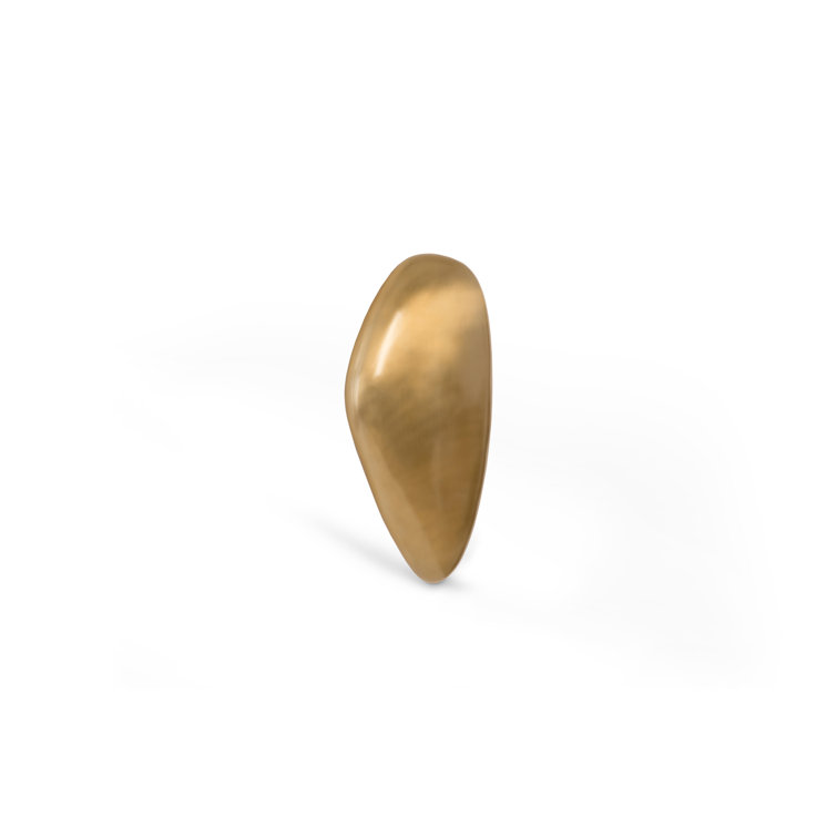 Large Gold Metal River Stone Wall Decor