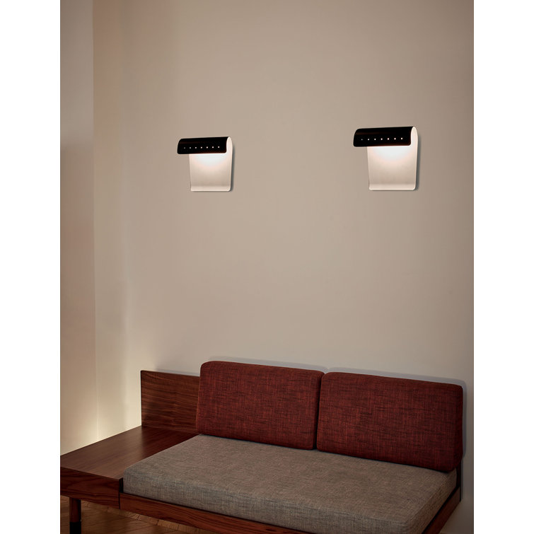 Matte Black and White LED Wall Sconce