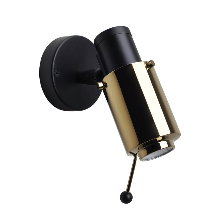 Black and Gold Adjustable Steel Wall Sconce