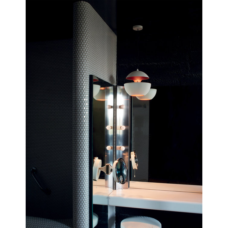 Balas Inspired Sunset Glow 9.84" Aluminum LED Pendant in White/Copper