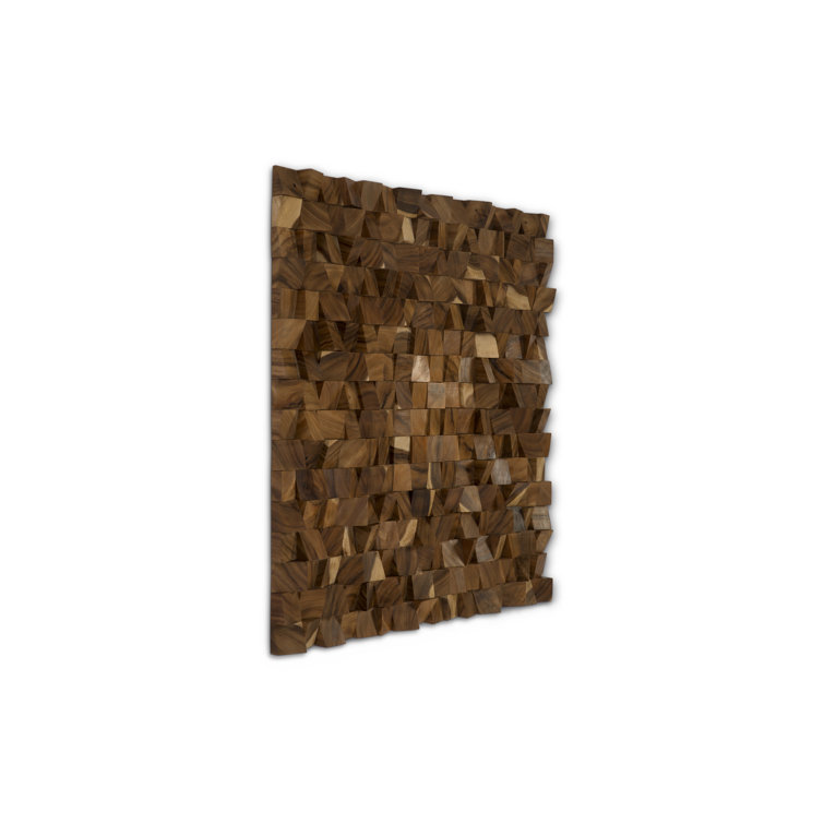 Large Textured Brown Chamcha Wood Wall Art