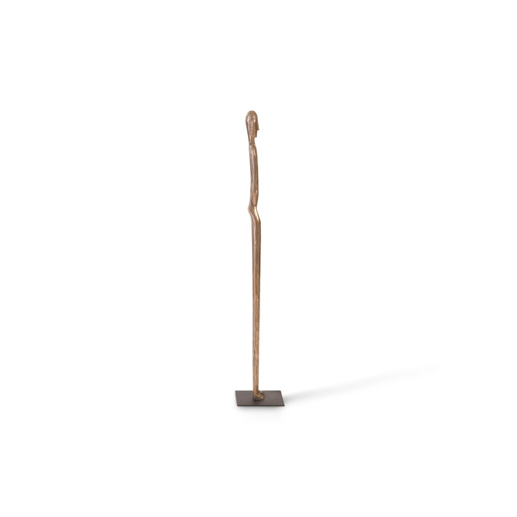 Modern Polished Bronze Bulol Sculpture, 48.5" Tall