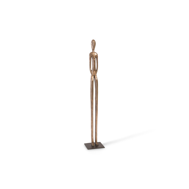 Modern Polished Bronze Bulol Sculpture, 48.5" Tall