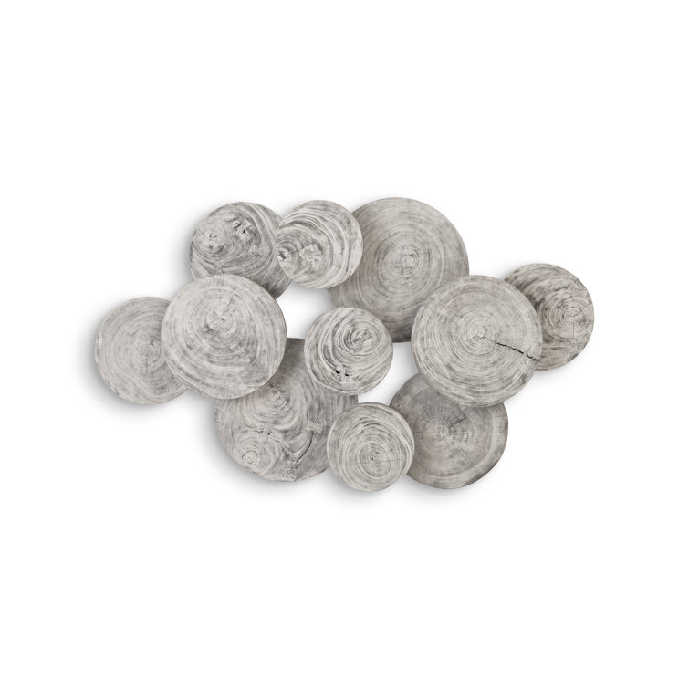 Gray Mango Wood Asymmetrical Wall Art Decor