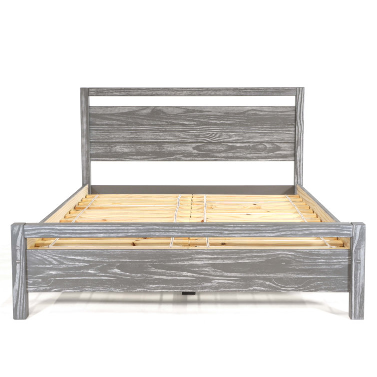Loft Solid Wood Panel Bed