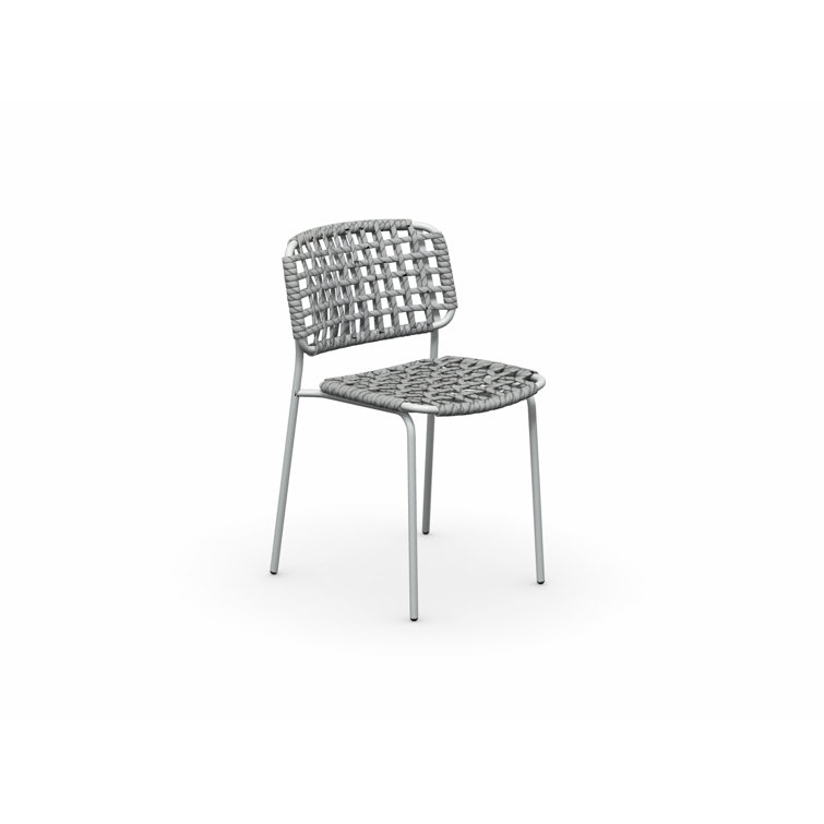 Matt Optic White Sand Woven Rope Outdoor Chair