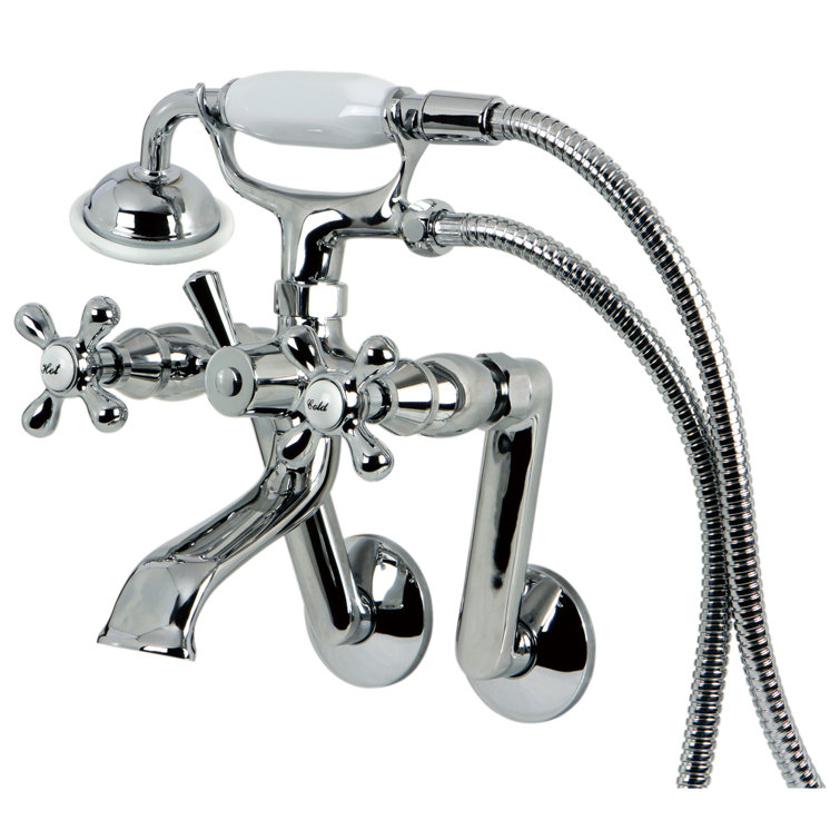 Elegant Polished Chrome Clawfoot Tub Faucet with Hand Shower