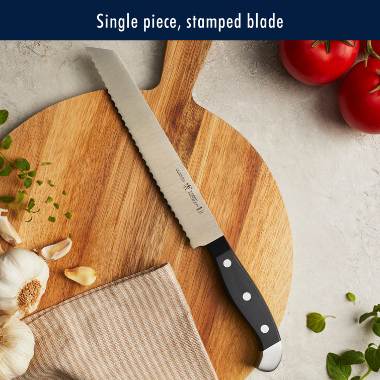 HENCKELS Statement 15-Piece Kitchen Knife Set with Block, Chef Knife, Steak Knife set, Kitchen Knife Sharpener, Light Brown, Stainless Steel