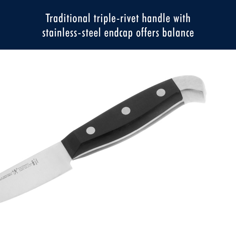 HENCKELS Statement 15-Piece Kitchen Knife Set with Block, Chef Knife, Steak Knife set, Kitchen Knife Sharpener, Light Brown, Stainless Steel