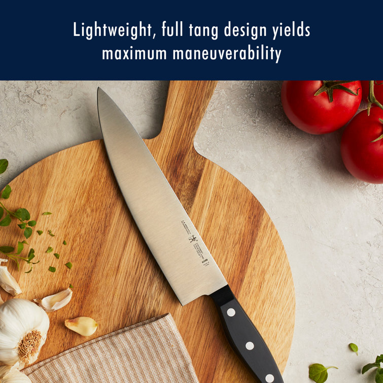 HENCKELS Statement 15-Piece Kitchen Knife Set with Block, Chef Knife, Steak Knife set, Kitchen Knife Sharpener, Light Brown, Stainless Steel