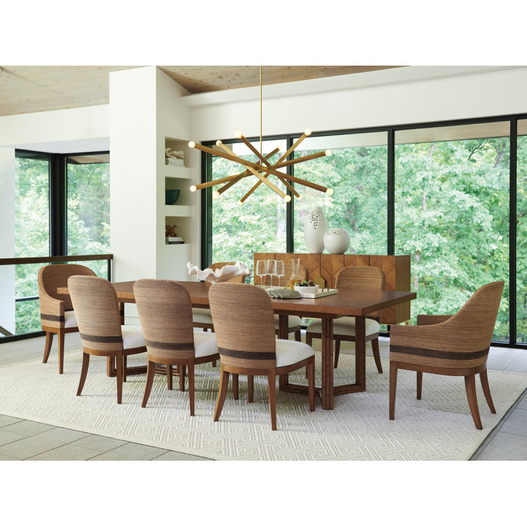 White Linen Upholstered Wood Side Chair