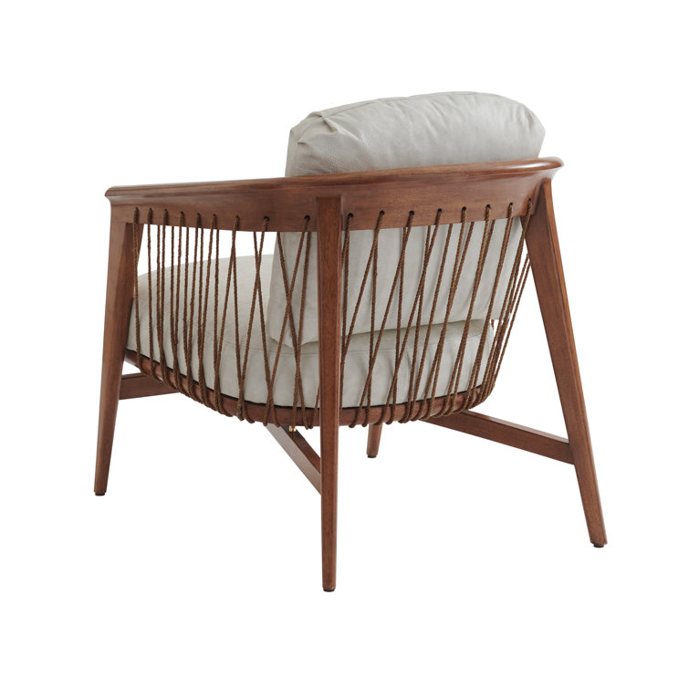 Palm Desert Ivory Leather Casual Contemporary Chair