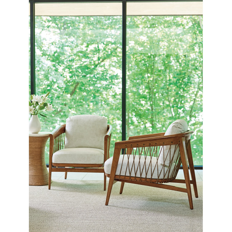 Palm Desert Ivory Leather Casual Contemporary Chair