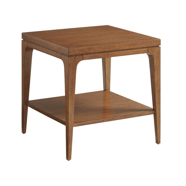Sierra Tan 24" Transitional Wood and Stone Square Table