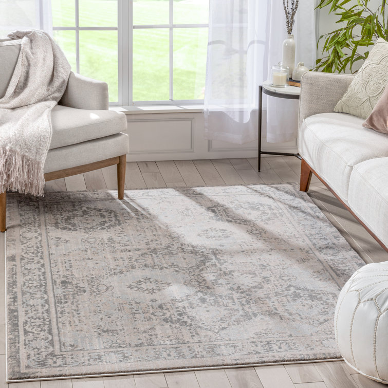 Ivory Oriental Shag Synthetic Kids 5' x 7' Area Rug
