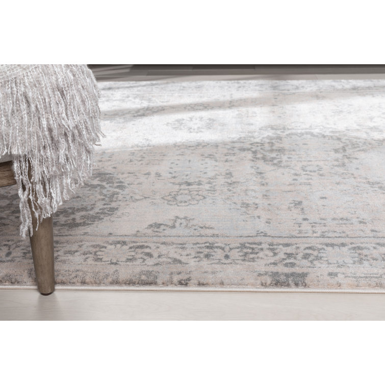 Ivory Oriental Shag Synthetic Kids 5' x 7' Area Rug