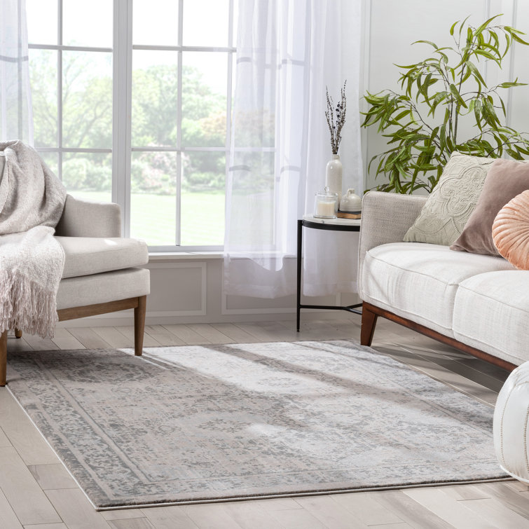 Ivory Oriental Shag Synthetic Kids 5' x 7' Area Rug