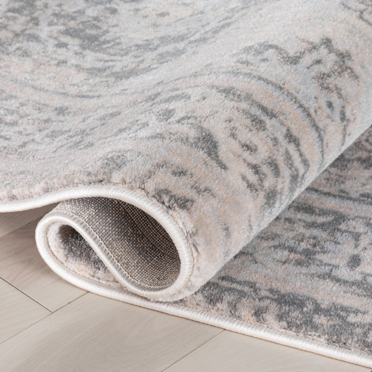 Ivory Oriental Shag Synthetic Kids 5' x 7' Area Rug