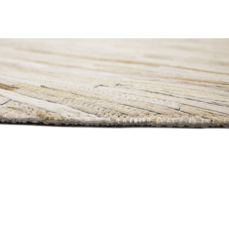 Luxurious Camel Cowhide Geometric Rug 5' x 8'