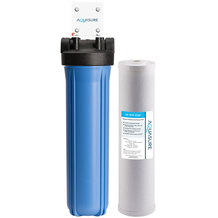 Aquasure Fortitude Blue and White Whole House Water Filtration System