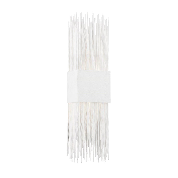 Gesso White Dual-Light Dimmable Sconce in Organic Design
