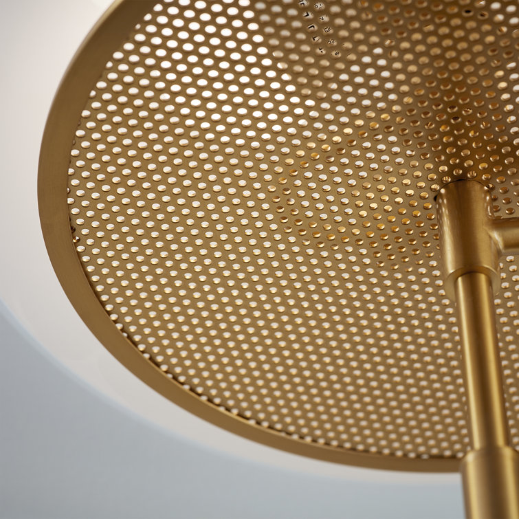 Burnished Brass Table Lamp with Milk White Glass Shade