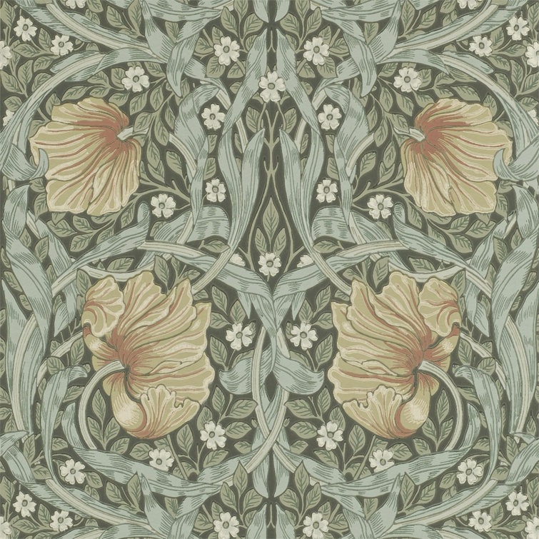 Bayleaf and Manilla Floral Non-Pasted Wallpaper Roll