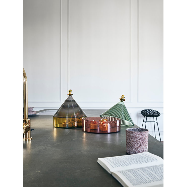 Alberobello Inspired Green/Pink Plastic Trullo Storage Container