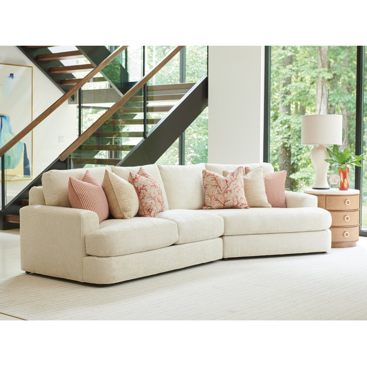 Palm Desert 2-Piece Beige Fabric Sectional Sofa