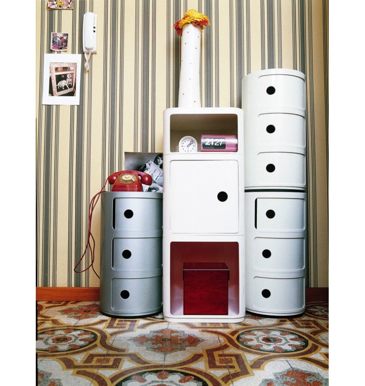 Matte White ABS Polymer 3-Drawer Storage Unit