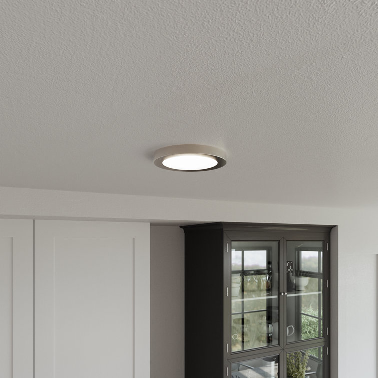 Brushed Nickel 7" LED Disk Light for Indoor/Outdoor Ceiling