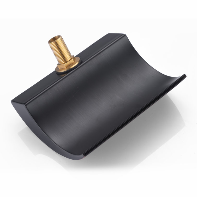 Oil Rubbed Bronze Modern Roman Tub Faucet with Stainless Steel Handles