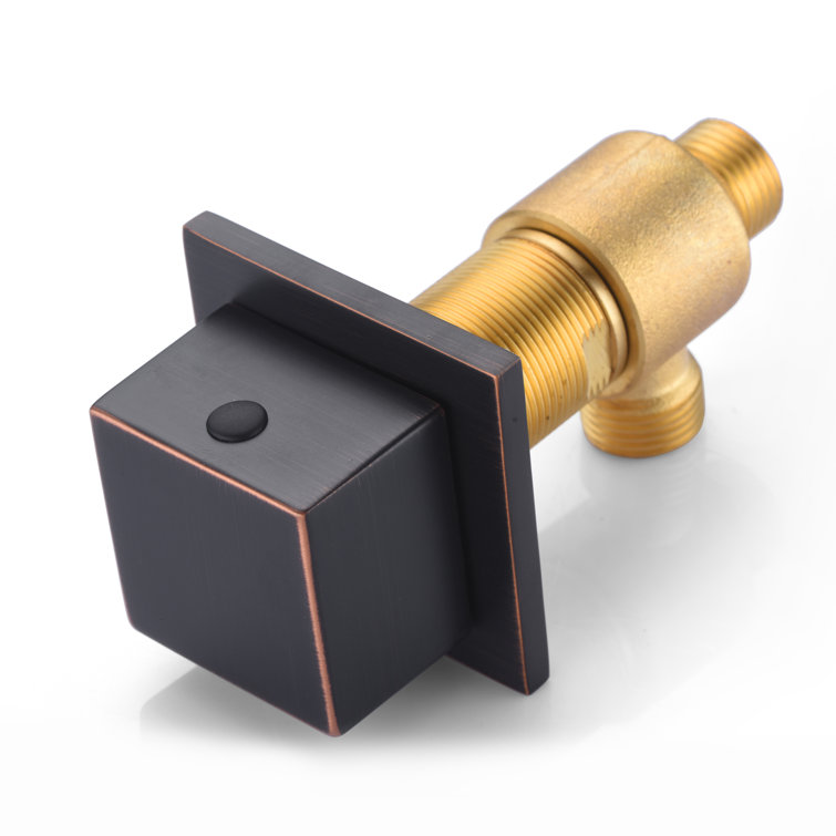 Oil Rubbed Bronze Modern Roman Tub Faucet with Stainless Steel Handles