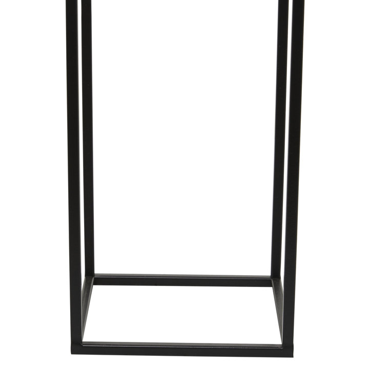 Light Gray Metal Square Planter Set with Stands