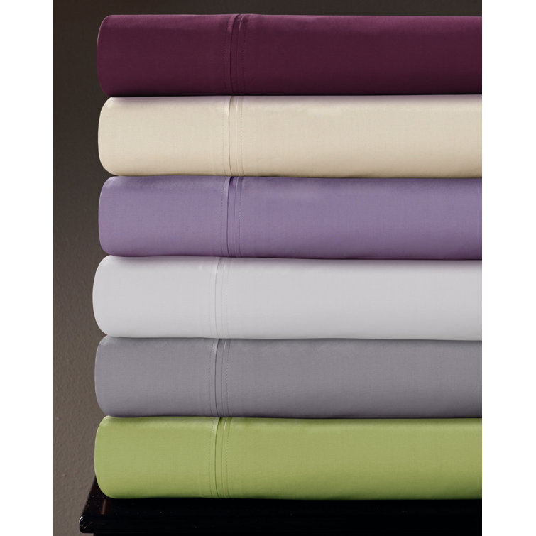 Twin Light Ivory Egyptian Cotton Percale Sheet Set