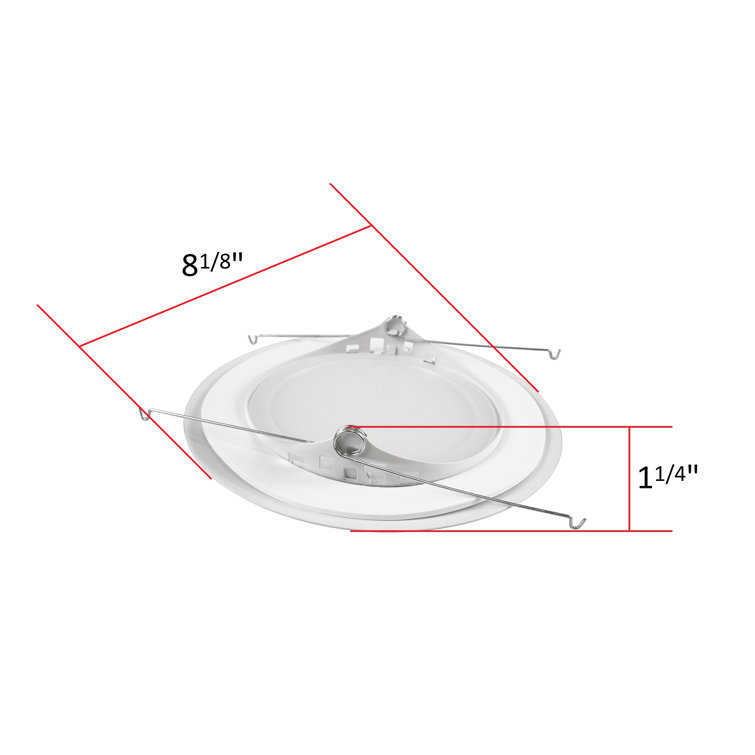 Bronze and Glass 6'' Shower Recessed Trim